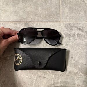 Ray-Ban Dark Aviator Sunglasses with Case